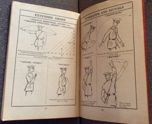 Commands and signals in Company Drill Illustrated, 1914.